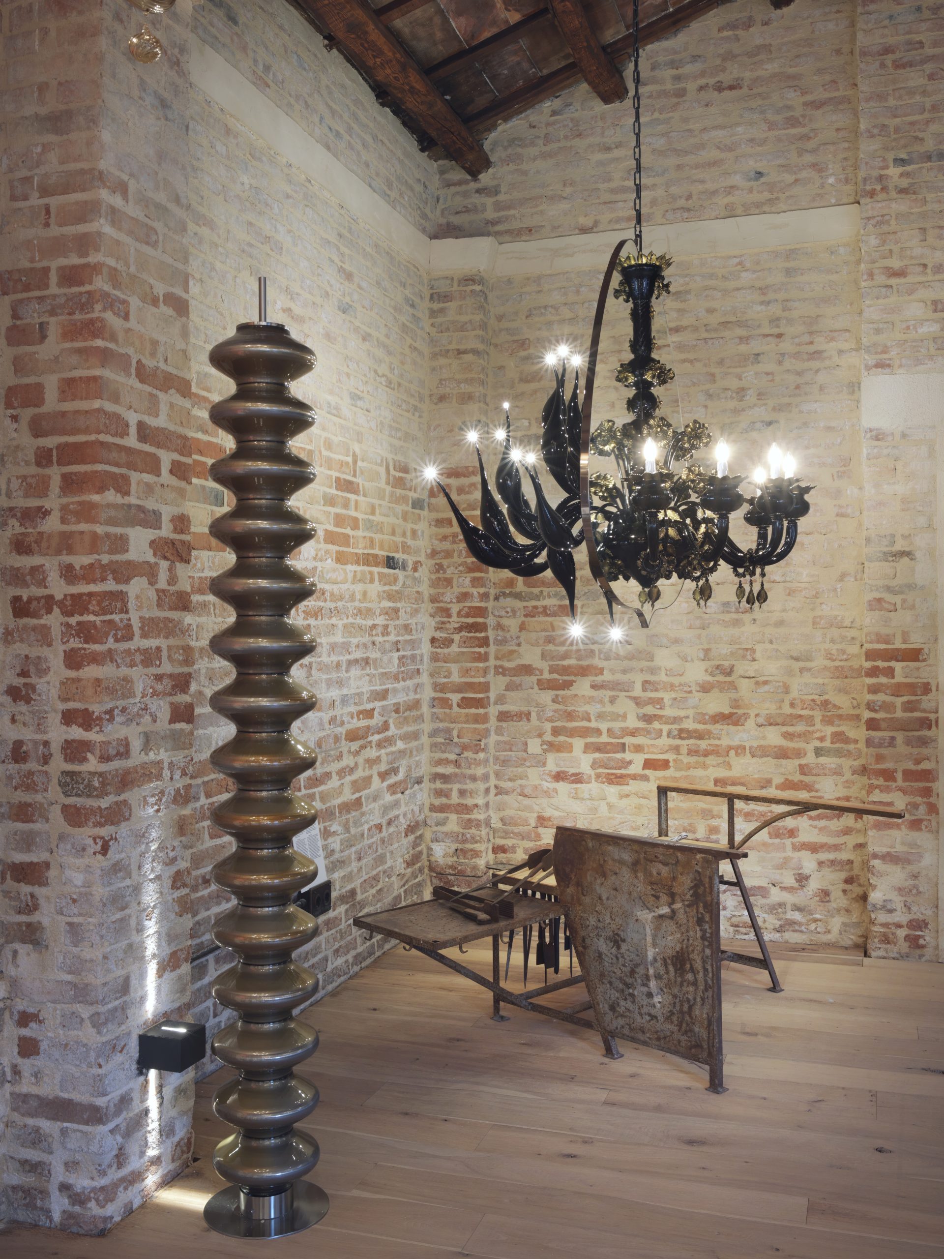 Modern chandelier and traditional chandelier