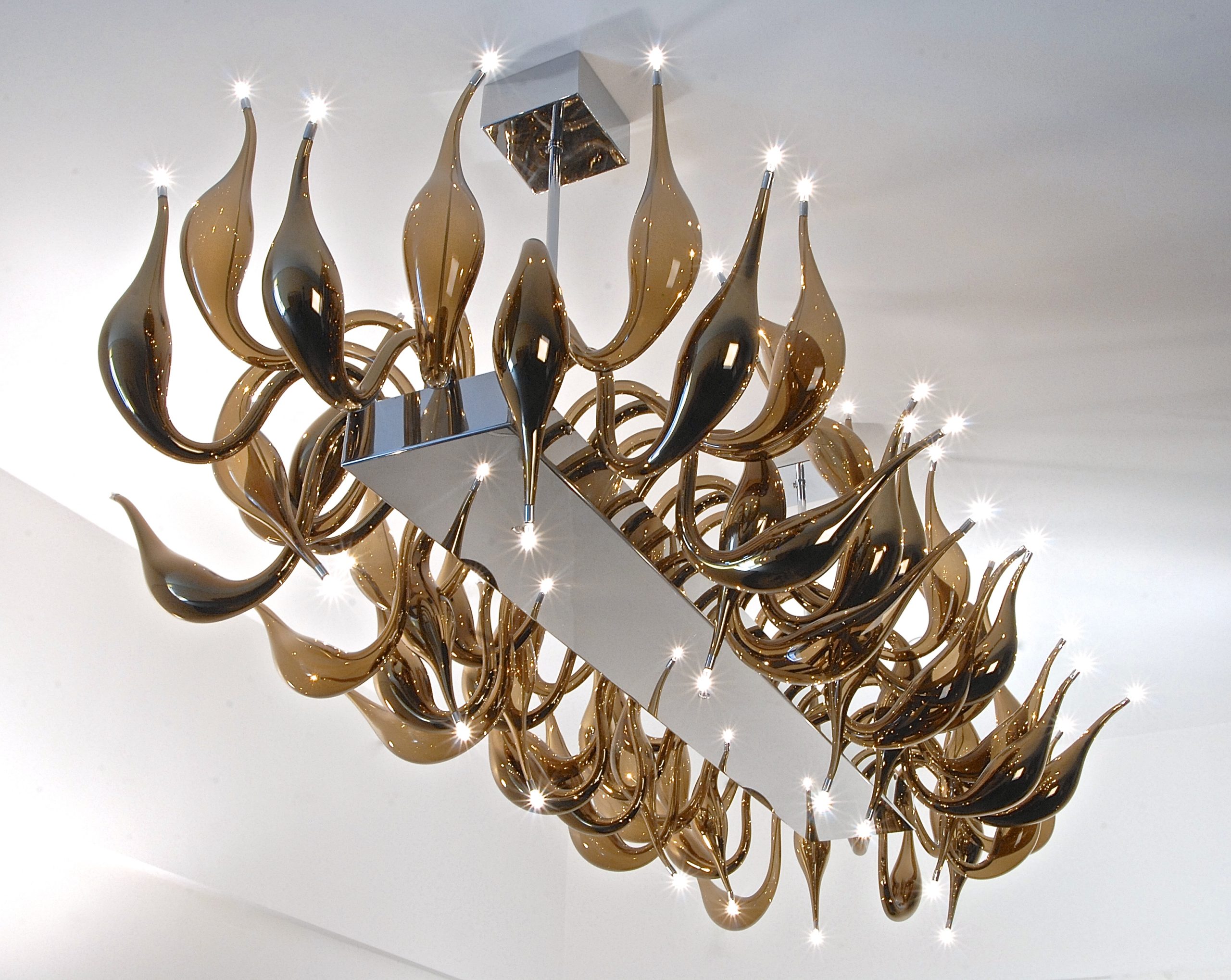 Modern chandelier in Murano glass