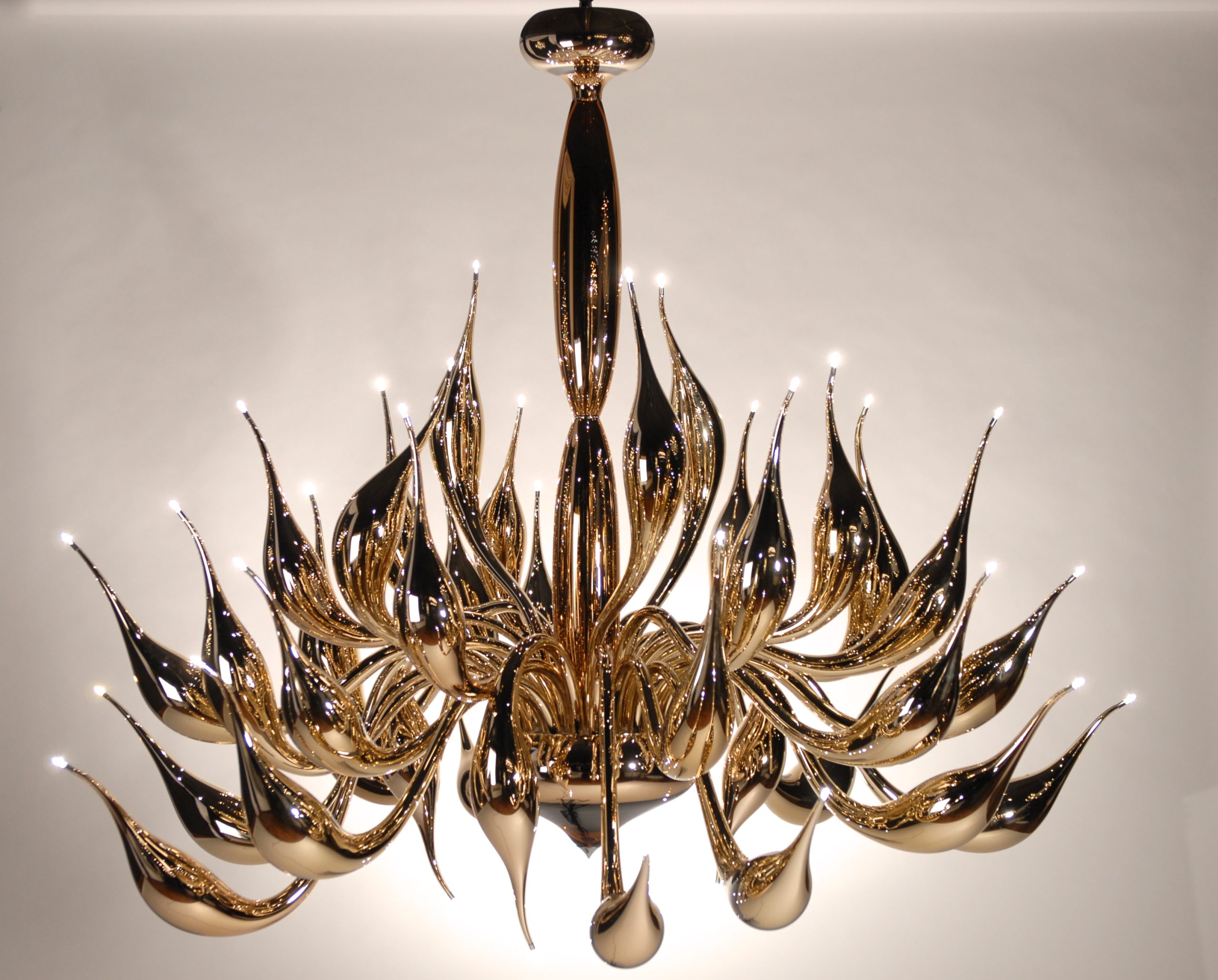 Gold color modern chandelier