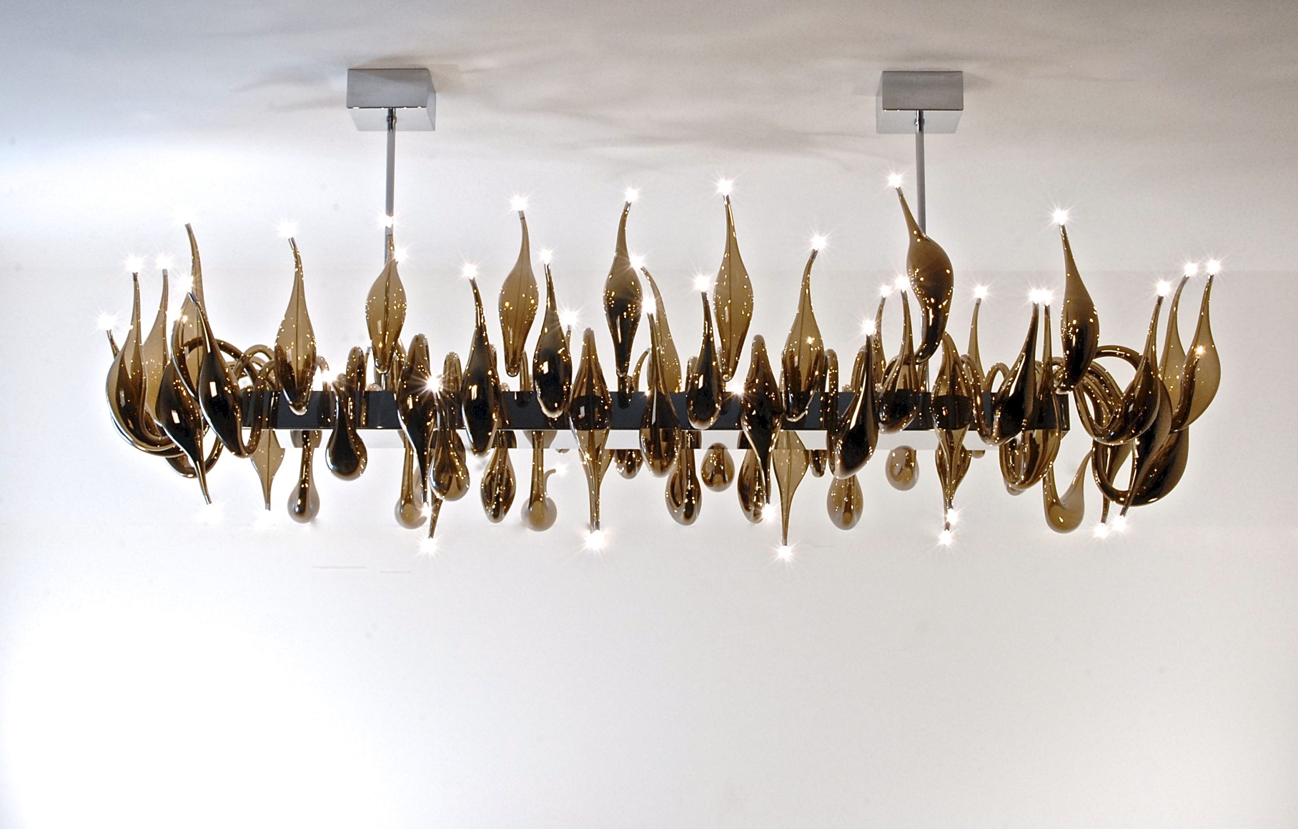 Horizontal contemporary chandelier