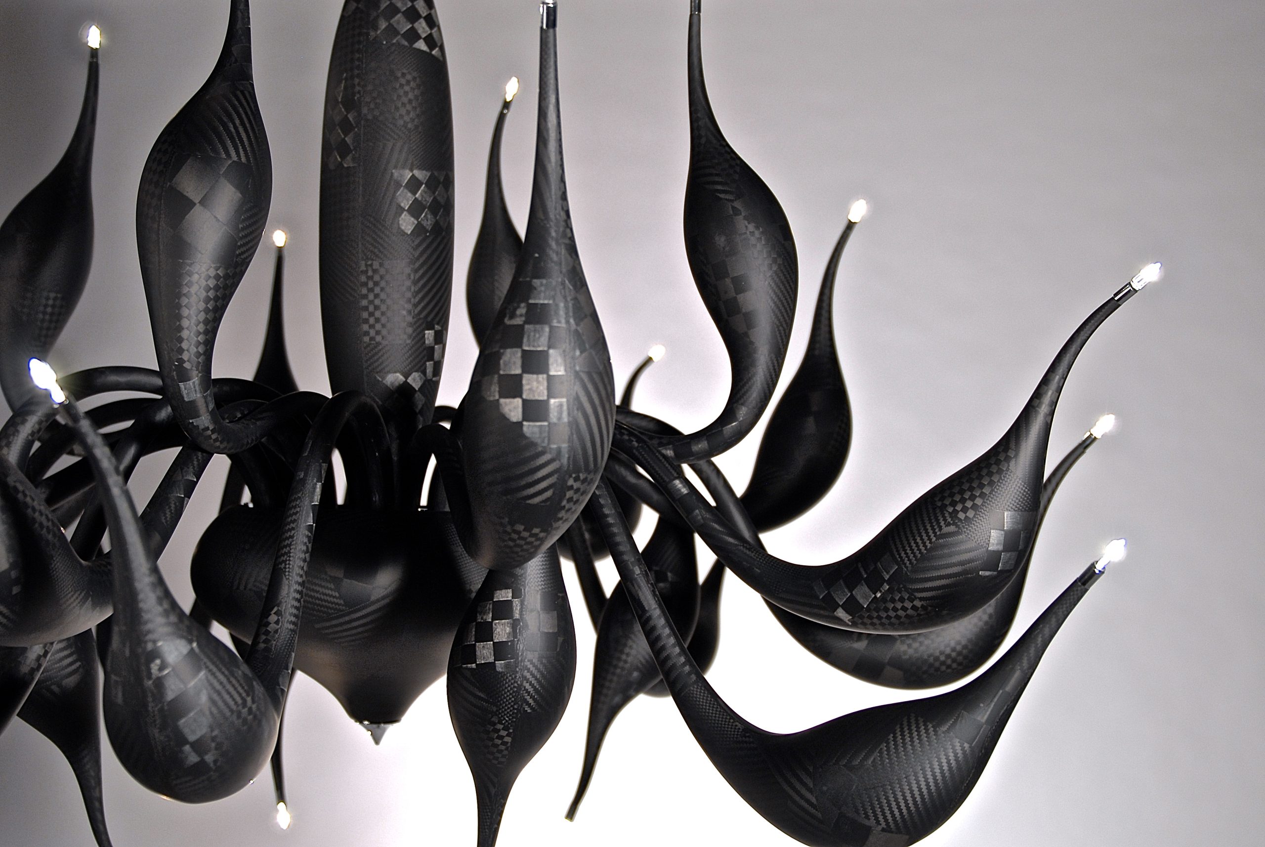 Modern chandelier matte black