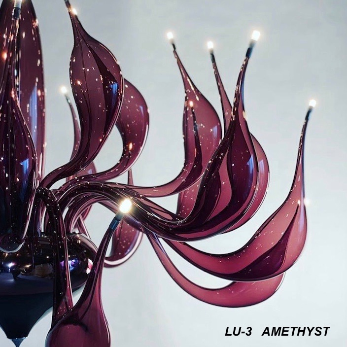 LU-3 Amethyst contemporary chandelier