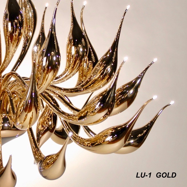 LU-1 gold modern chandelier