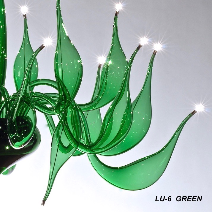 LU-6 green chandelier