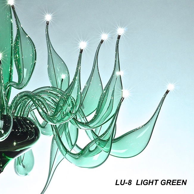 LU-8 light green modern chandelier