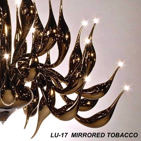 LU-17 mirrored tobacco chandelier