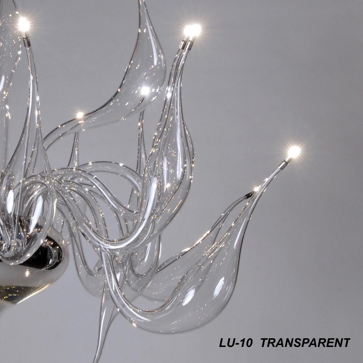 LU-10 transparent glass chandelier